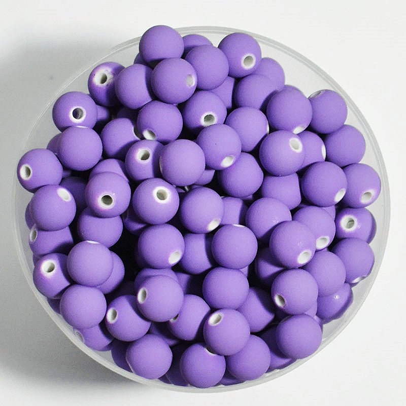 Wholesale 8mm Soft Pottery Plastic Acrylic Rubber Beads